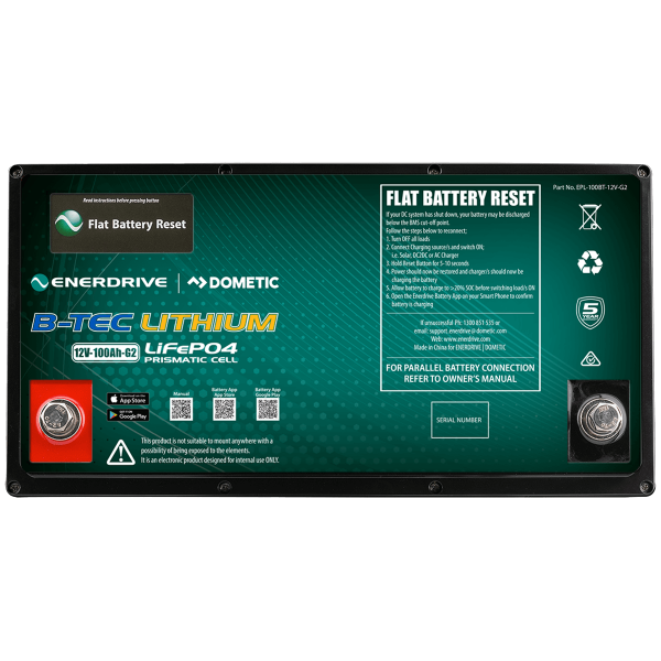 B-TEC 12V 100Ah G2 Lithium Battery - Image 2