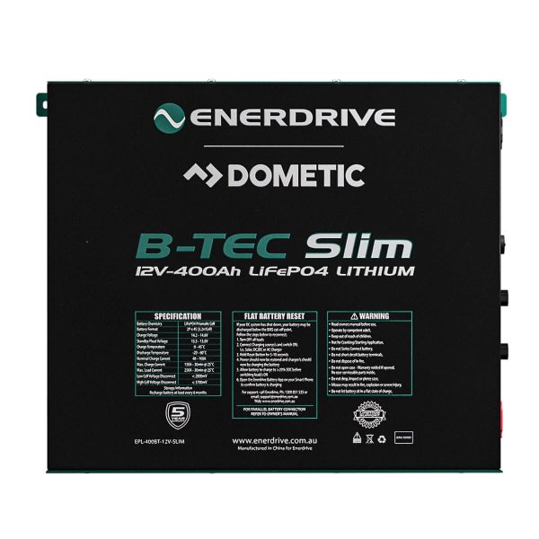 B-TEC 12V 400Ah Slimline Lithium Battery