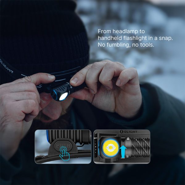 Olight Perun 3 Mini 1250 lumens Rechargeable Head Torch with White and Red Light - Image 3