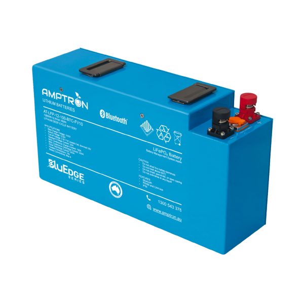 12V 100Ah / 200A Continuous Discharge BluEdge SLIMLINE LiFePO4 Battery with Bluetooth + RS485 + CANbus - Image 3