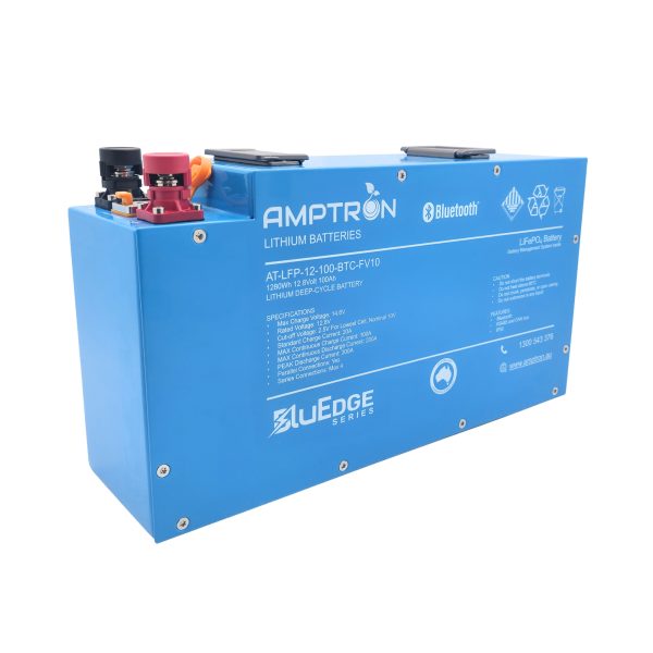 12V 100Ah / 200A Continuous Discharge BluEdge SLIMLINE LiFePO4 Battery with Bluetooth + RS485 + CANbus - Image 4