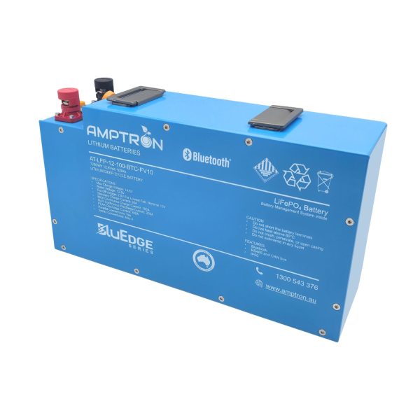 12V 100Ah / 200A Continuous Discharge BluEdge SLIMLINE LiFePO4 Battery with Bluetooth + RS485 + CANbus - Image 5