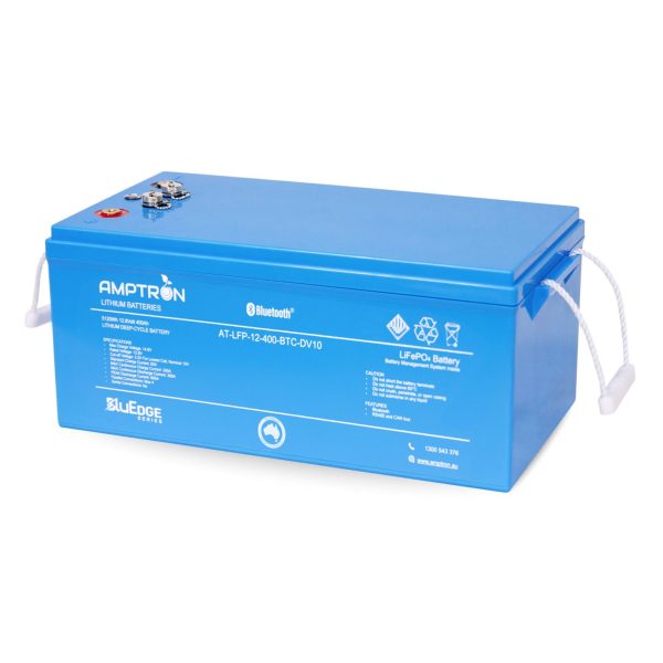 Amptron BluEdge 12V 400Ah 300A LiFePO4 Lithium Battery – Deep Cycle with Bluetooth, RS485 & CAN Bus - Image 5