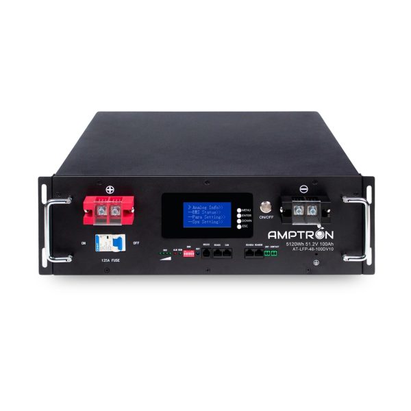 48V (51.2V) 100Ah 5120Wh LiFePO4 Rack Battery with Active Dynamic Balancing,10 Years Warranty, 5000+ cycles life - Image 2