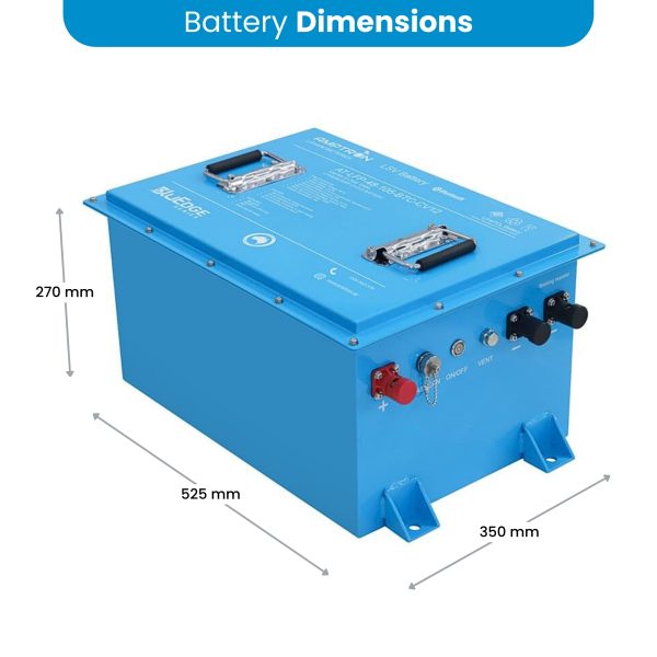 48V 105Ah/180A LiFePO4 Smart BluEdge LSV Lithium Battery with Brake Resistor Feature - Image 3