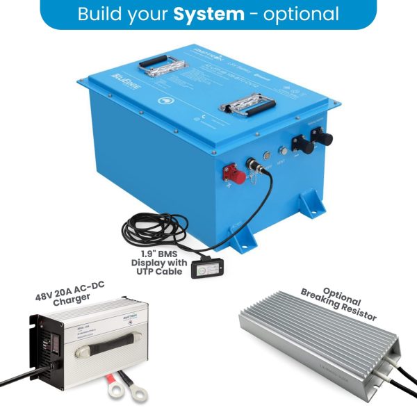 48V 105Ah/180A LiFePO4 Smart BluEdge LSV Lithium Battery with Brake Resistor Feature - Image 2